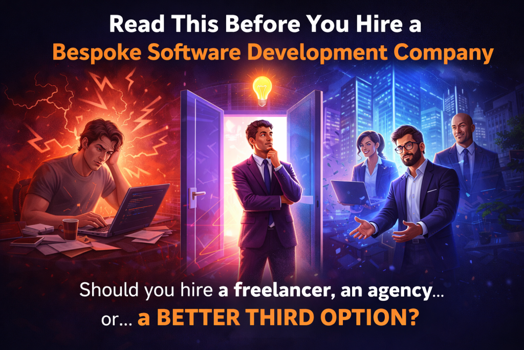 Read this before you hire a bespoke software development company. Should you hire a freelancer, an agency, or a better third option?